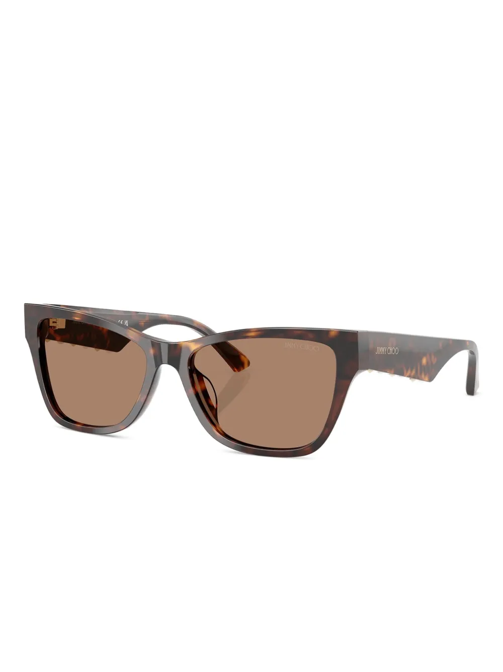 Jimmy Choo Eyewear Zonnebril met schildpadschild-design - Bruin