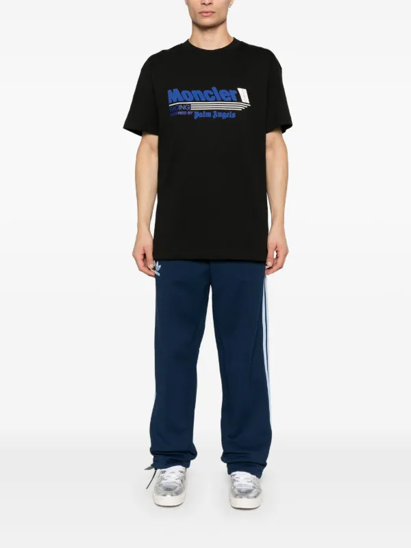 Palm Angels x Moncler Racing Logo T-shirt | Black | FARFETCH