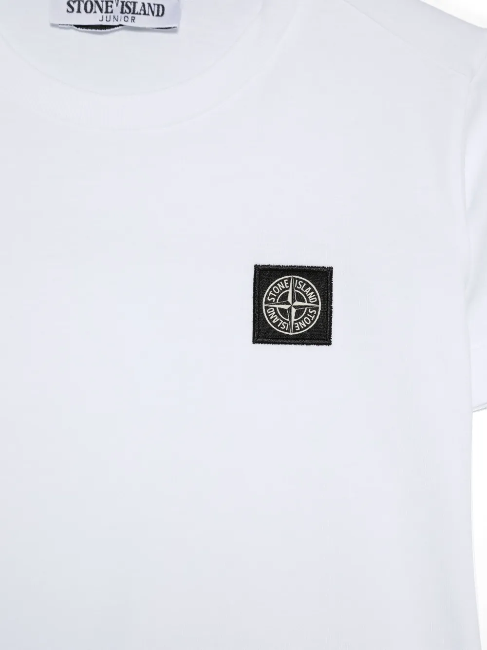 Stone Island Junior T-shirt met logopatch Wit
