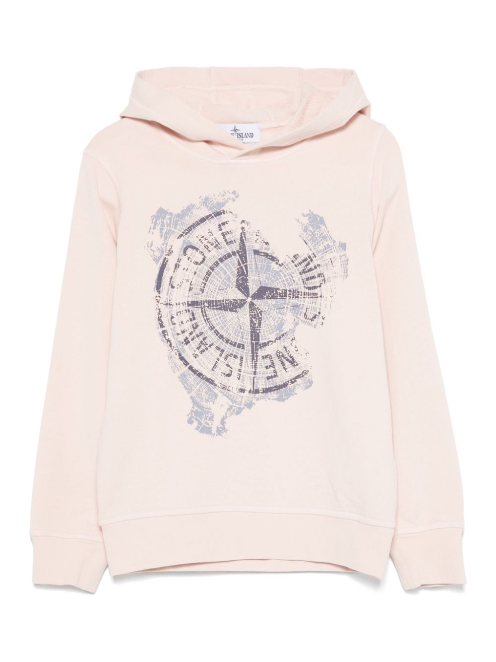 Stone Island Junior logo-print hoodie - Pink