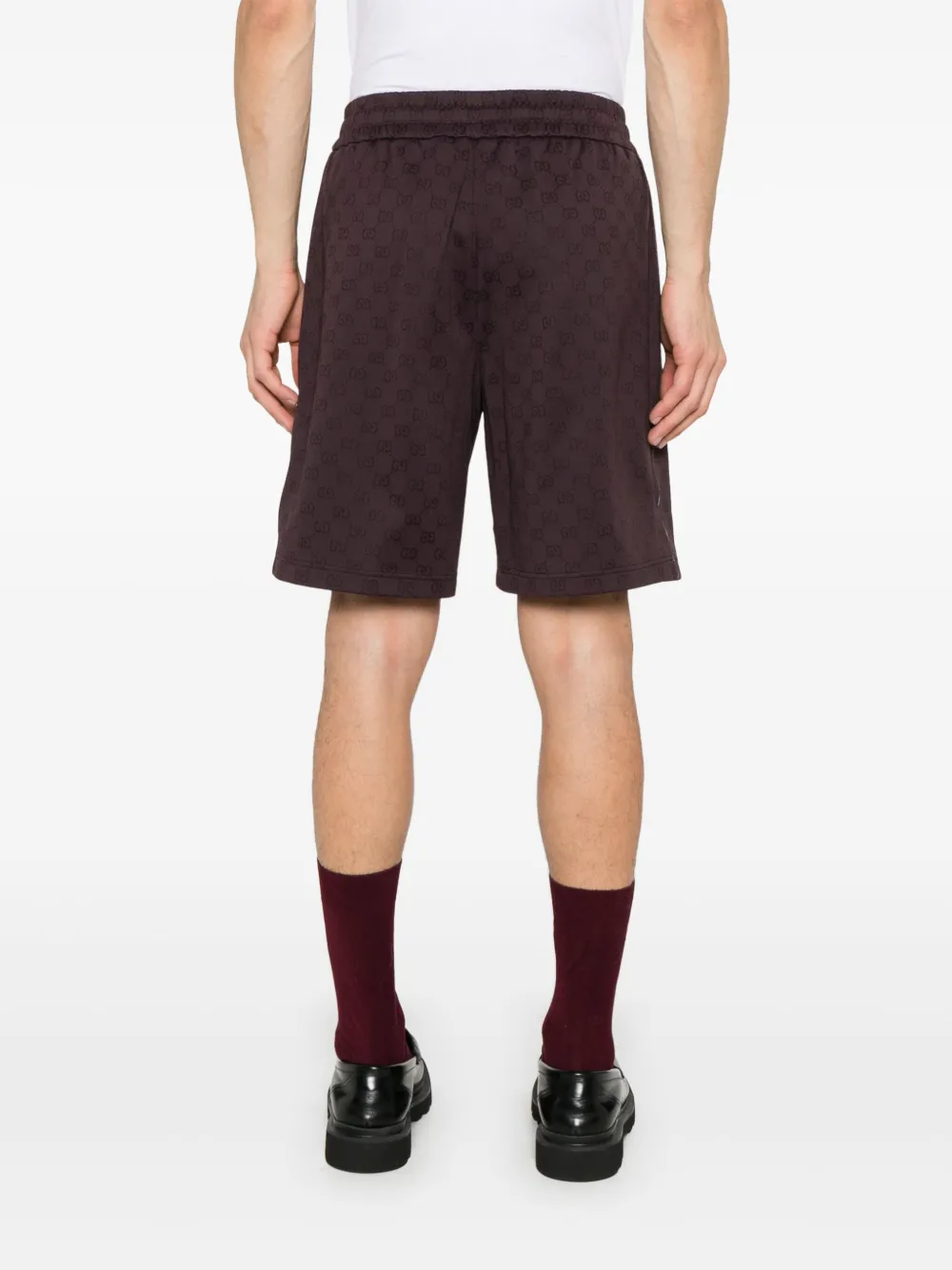 Gucci GG Supreme shorts met jacquard Rood