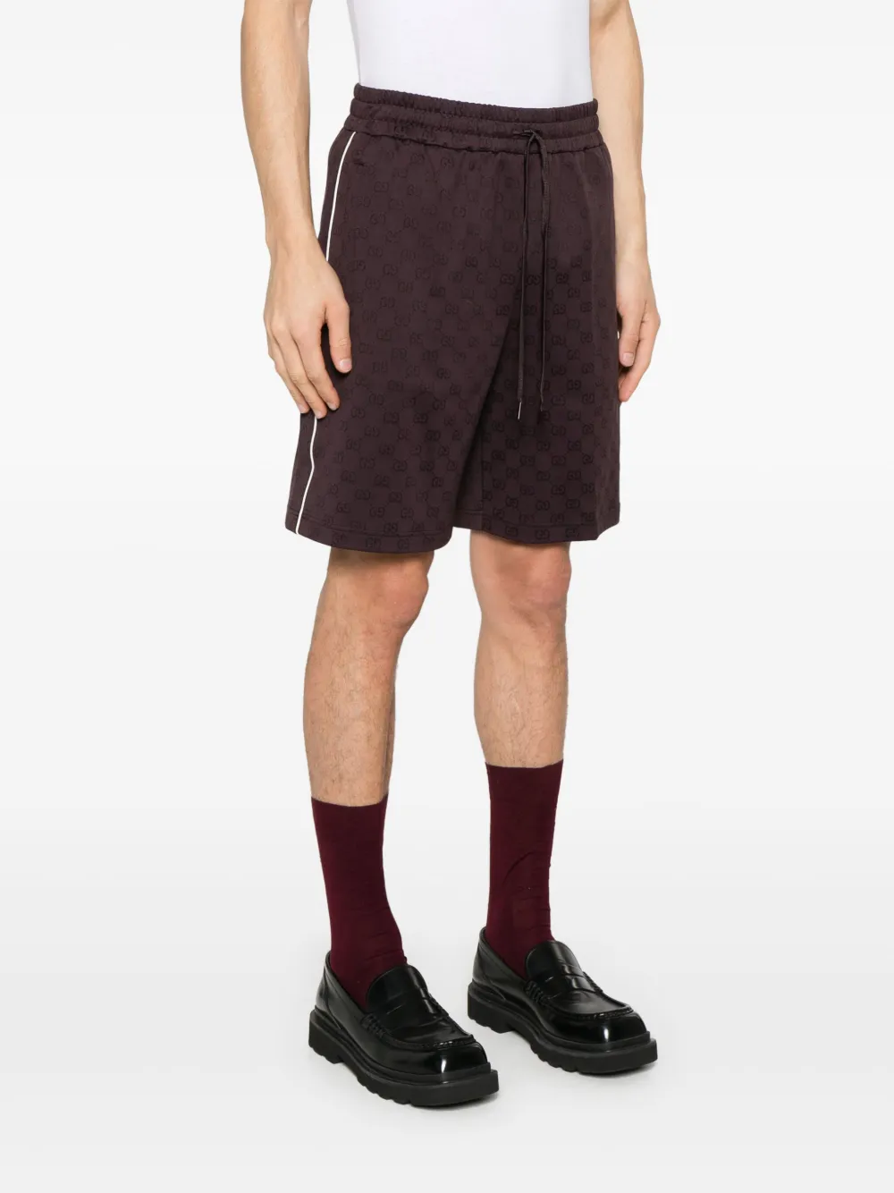 Gucci GG Supreme shorts met jacquard Rood