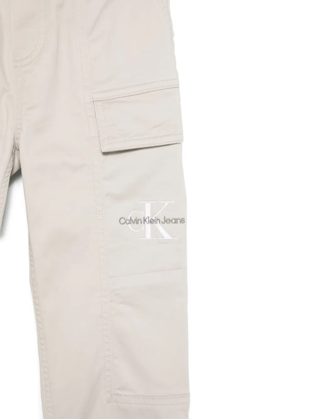 Calvin Klein Kids Geweven cargo broeken Beige