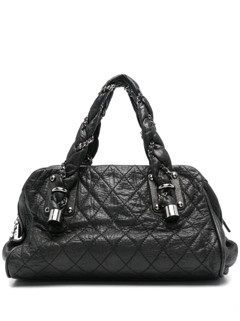 Pre-owned Chanel 2006-2008 Quilted Tote Bag In Black