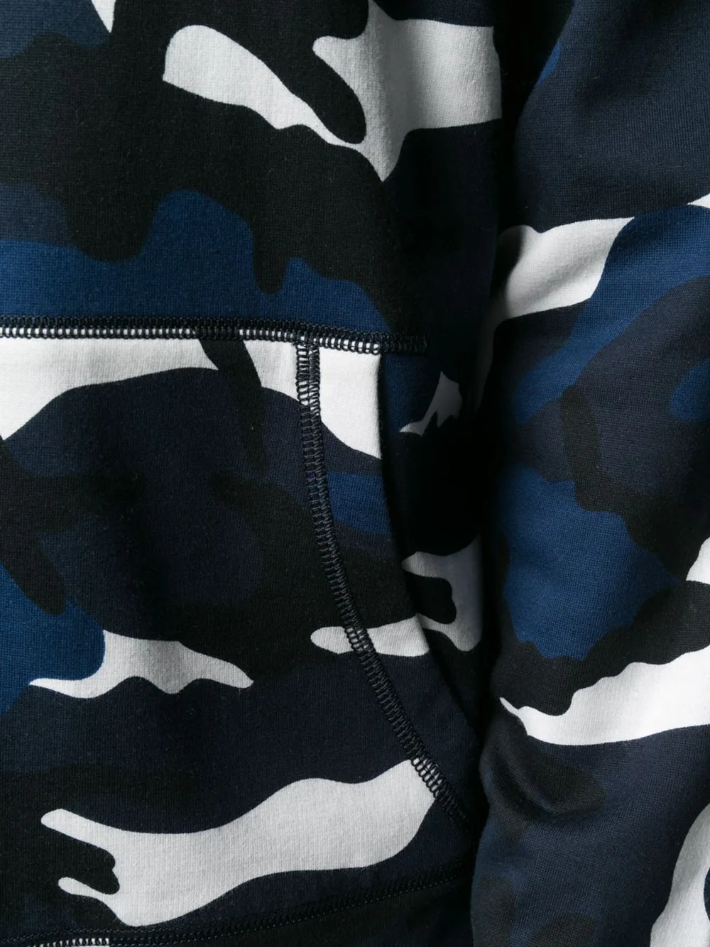 Valentino Garavani Hoodie met camouflageprint Blauw