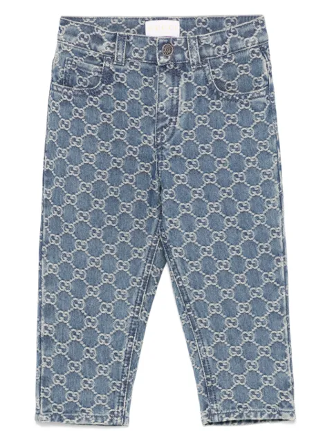 Gucci Kids جينز جاكار GG