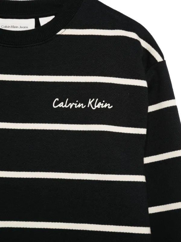 Calvin Klein Kids Striped Sweatshirt Black FARFETCH IE