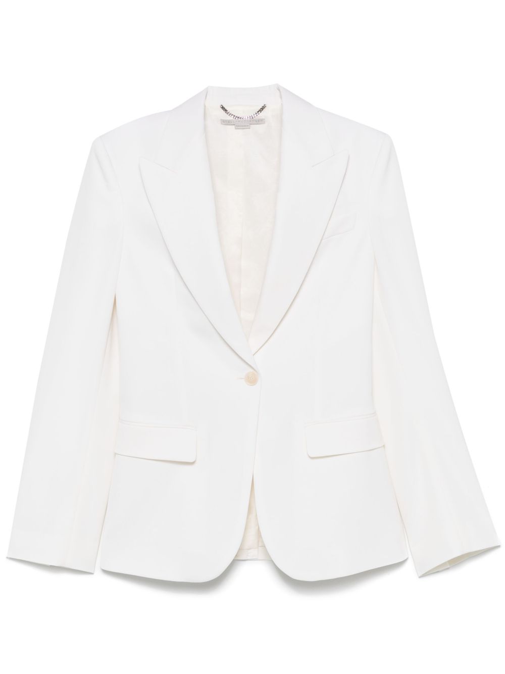 Stella McCartney Blazer met enkele rij knopen Wit