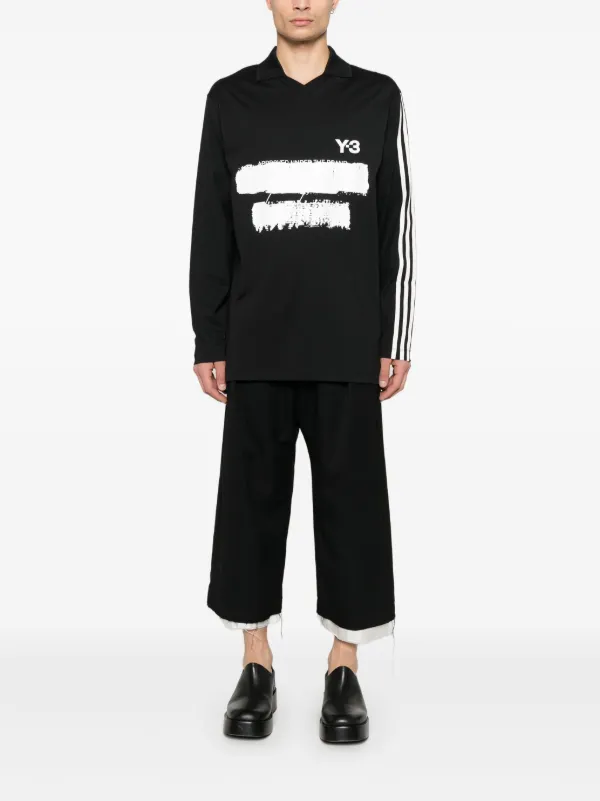 （ブランドロゴ）の人気ランキング Y-3 ロングスリーブ ポロシャツ | ブラック | FARFETCH JP トップス