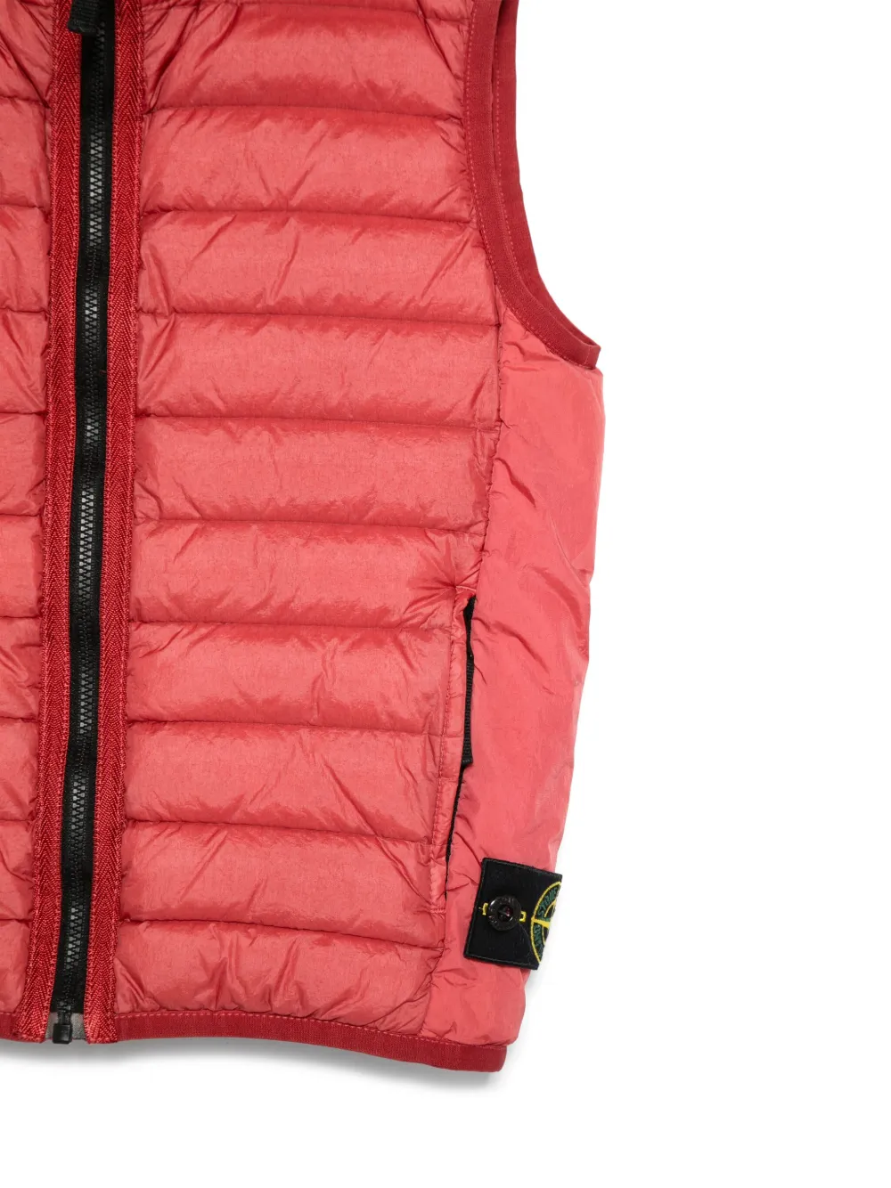 Stone Island Junior Gilet met Compass-logopatch Rood