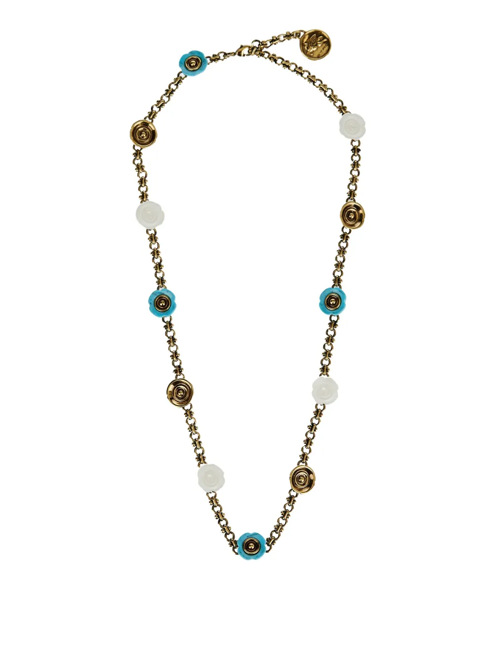 ETRO floral-charm necklace - Goud