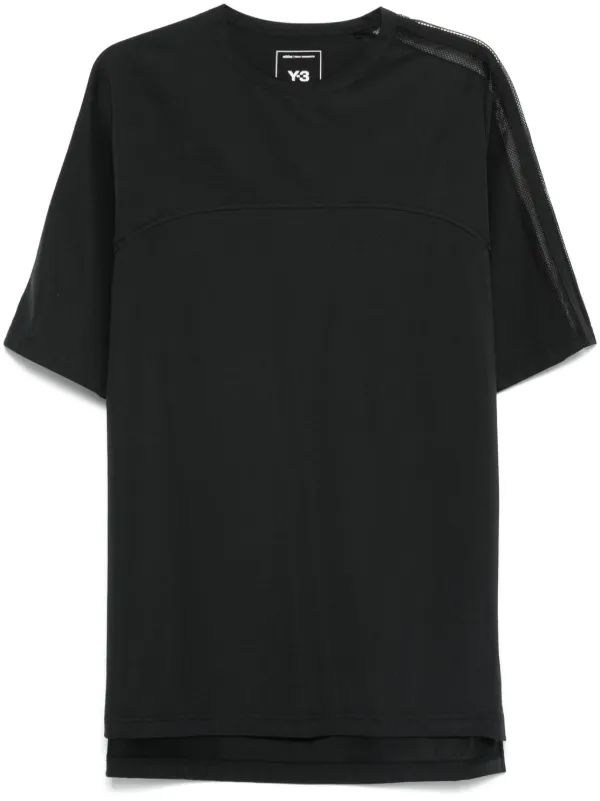 Y-3 ストライプTシャツ メンズ ブラック ネイビー コットン 27679307_57451224_600.jpg