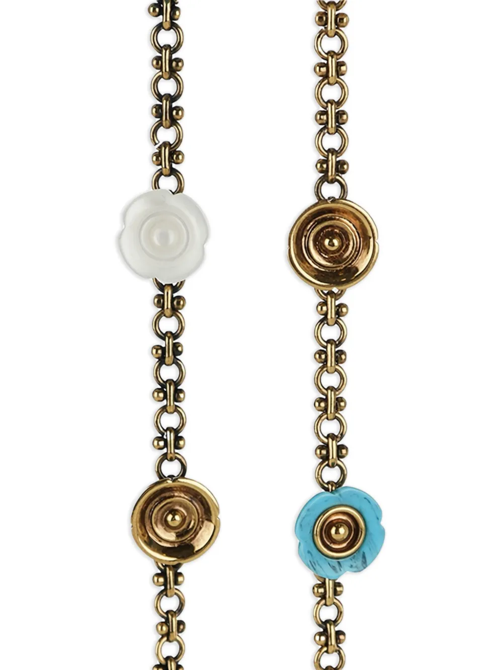ETRO flower-chain earrings - Goud