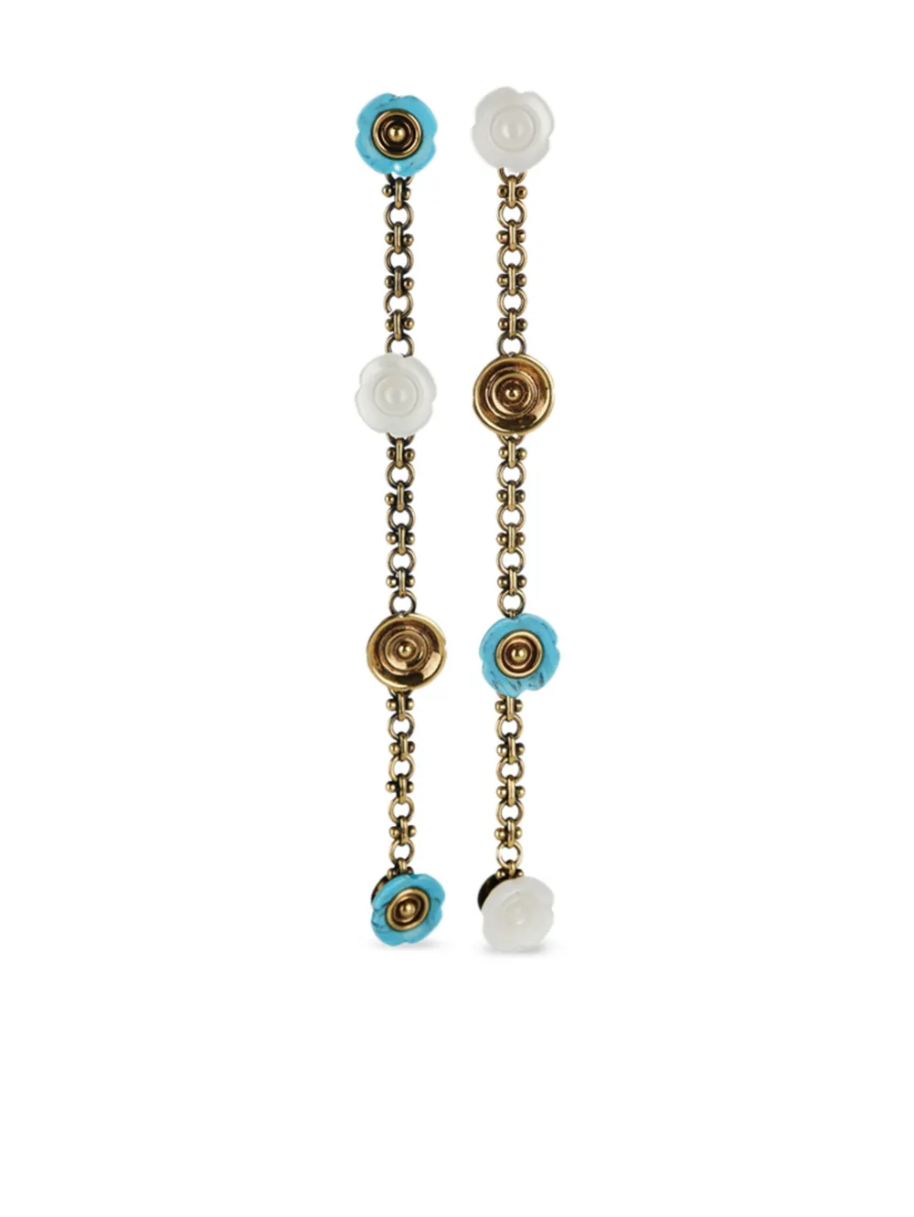 ETRO flower-chain earrings - ゴールドトーン ETRO flower-chain earrings - ゴールドトーン