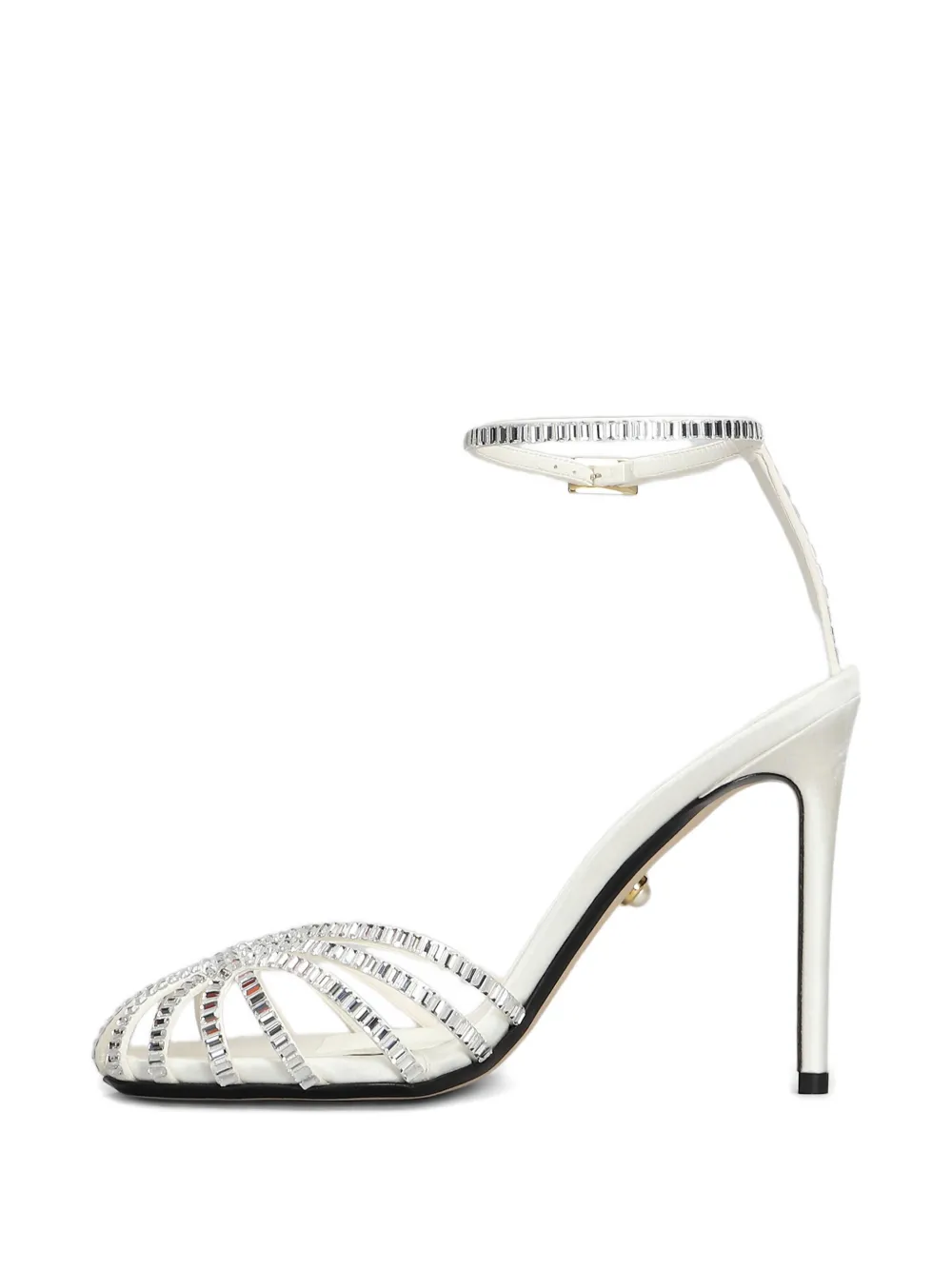 Alevì 110mm Penelope crystal-embellished sandals White