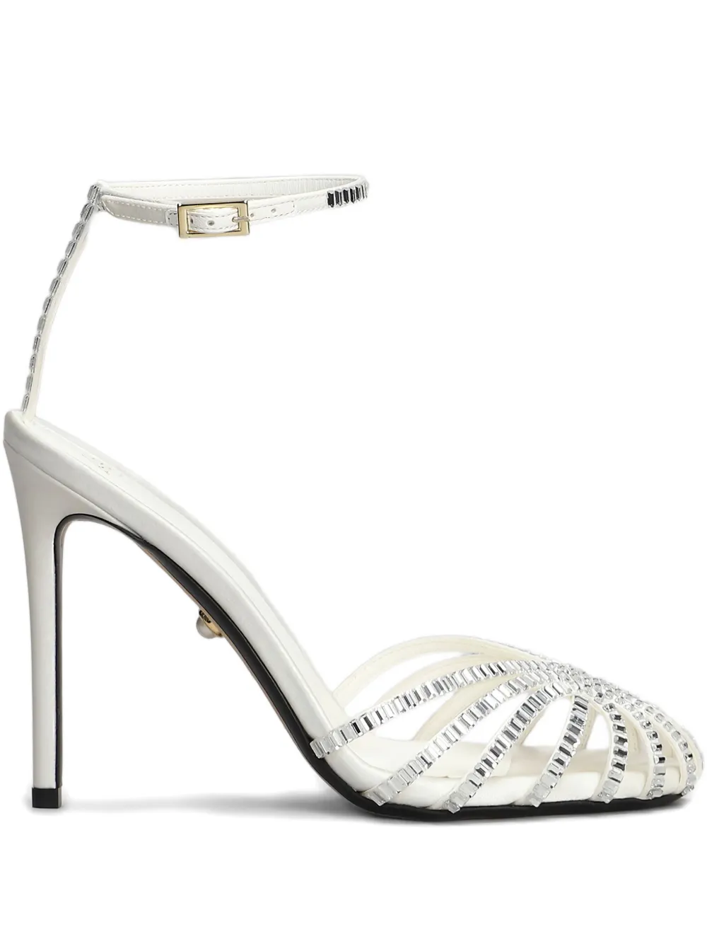 Alevì 110mm Penelope crystal-embellished sandals White