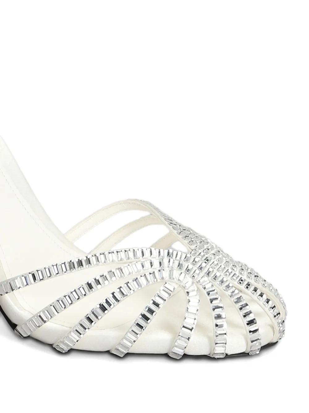 Alevì 110mm Penelope crystal-embellished sandals White
