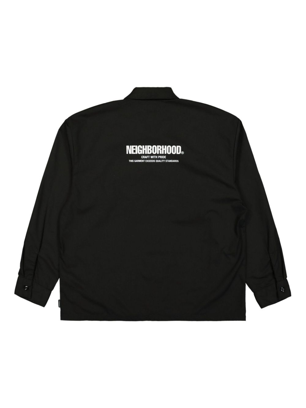 Neighborhood logo-patch shirt - Zwart