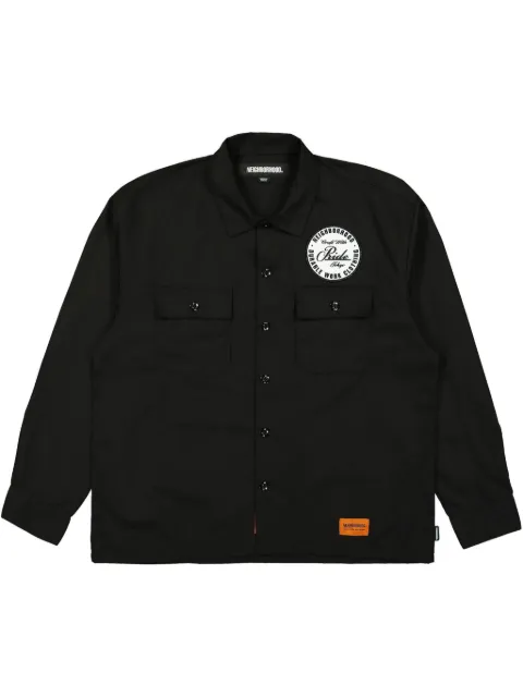 Neighborhood logo-patch shirt