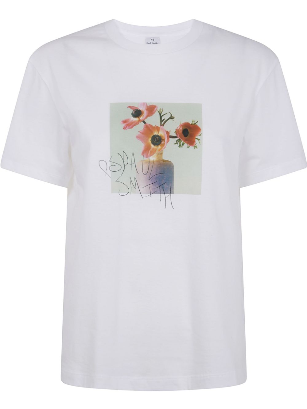 PS Paul Smith T-shirt met bloemenprint Wit