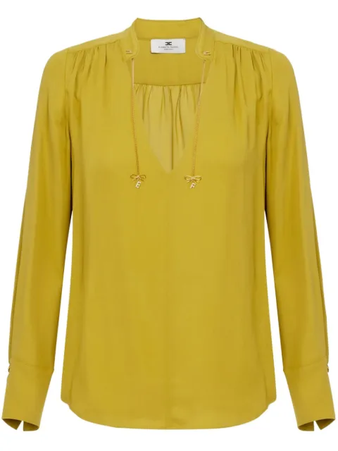Elisabetta Franchi blus med logotypberlock