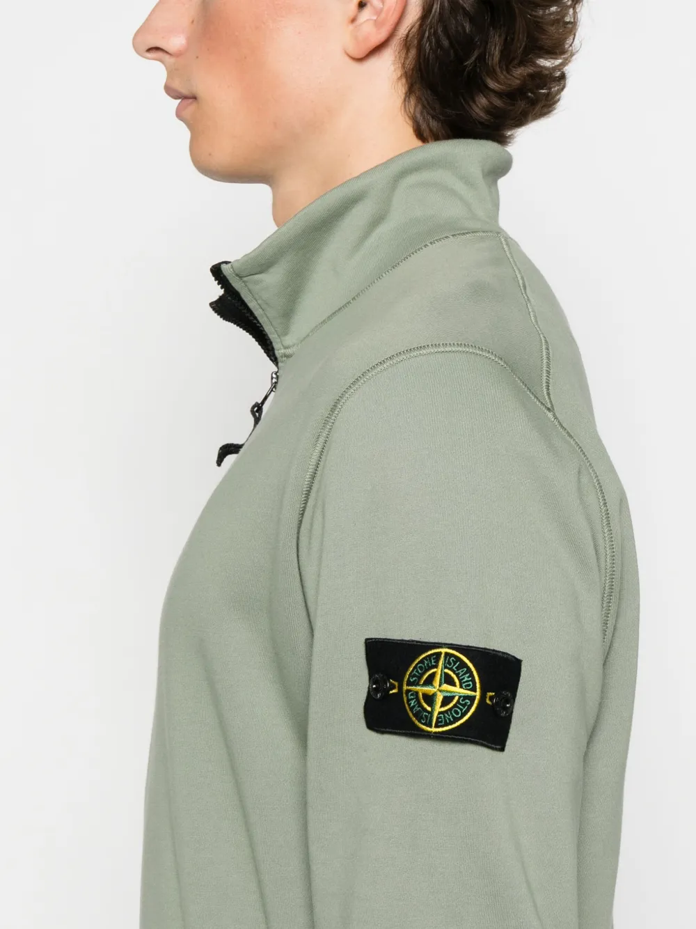 Stone Island Sweater met Compass-logopatch Groen