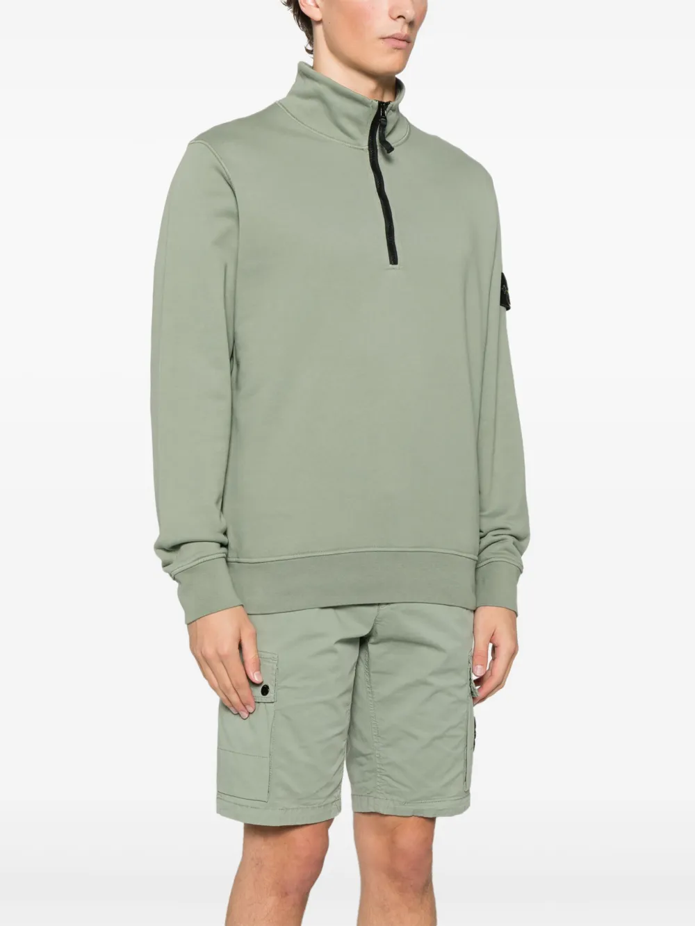 Stone Island Sweater met Compass-logopatch Groen