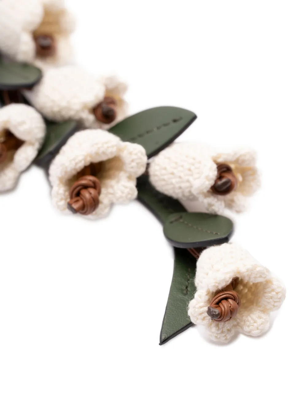 Miu Miu ^ label met bloemapplicatie - Wit