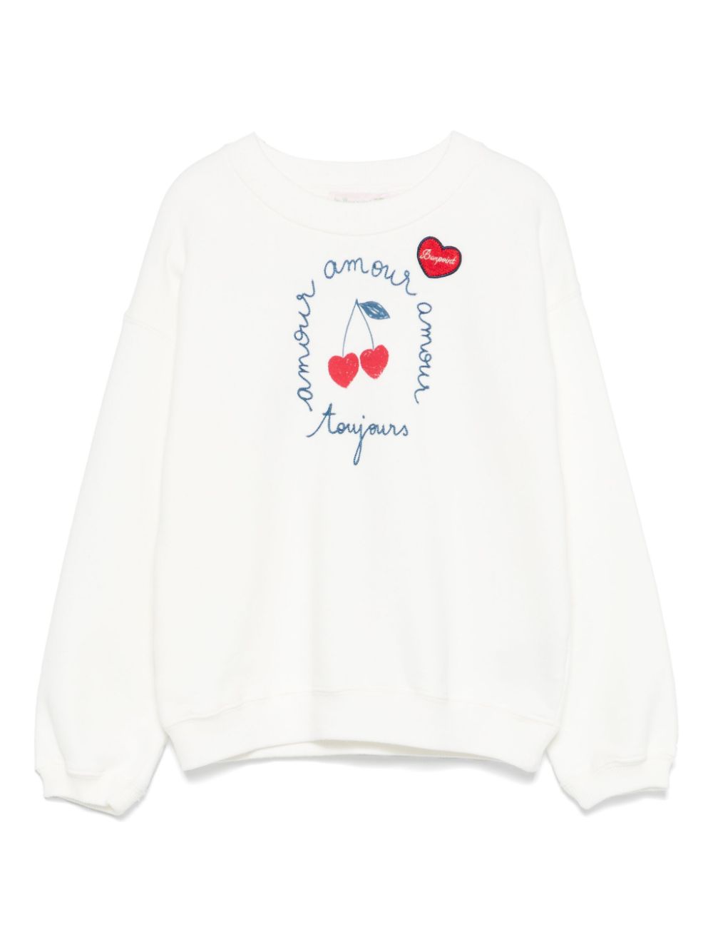 Bonpoint Sweater met kersenprint Wit