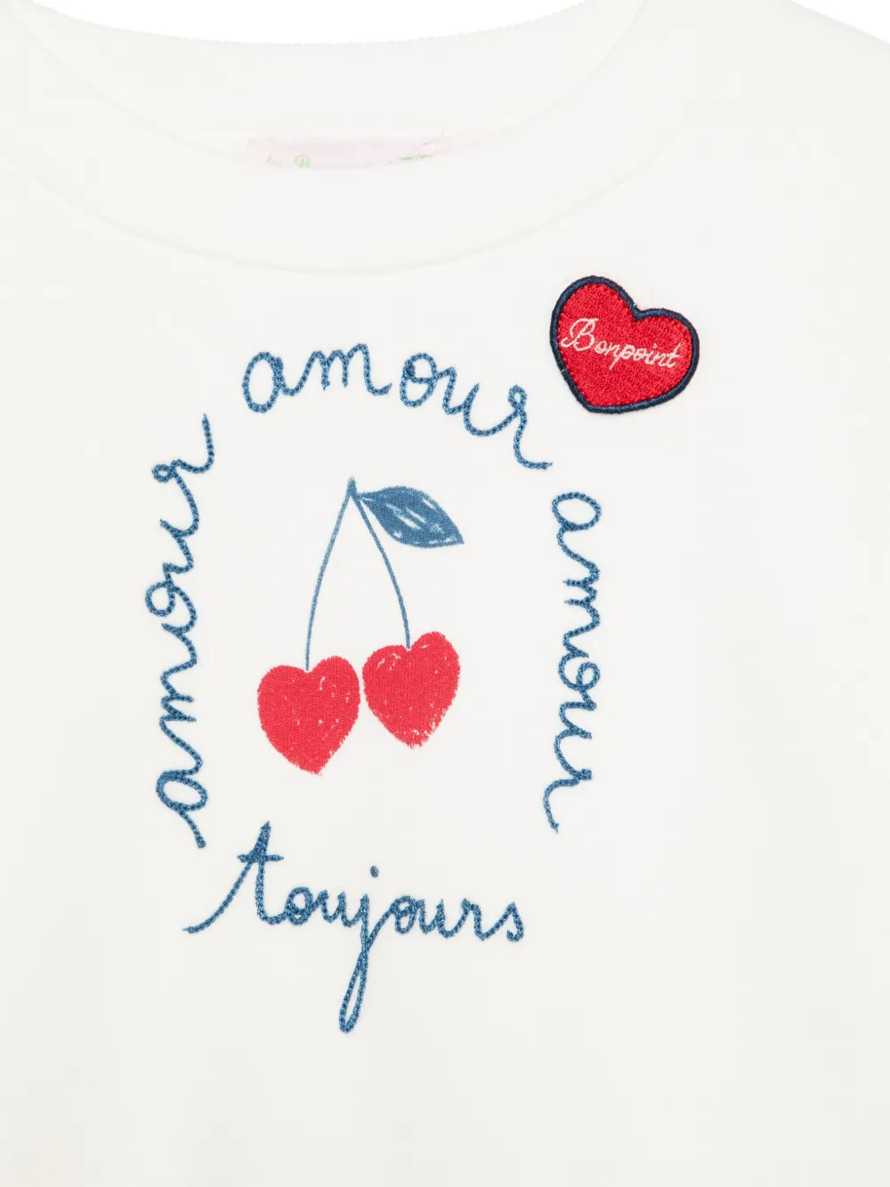 Bonpoint Sweater met kersenprint Wit