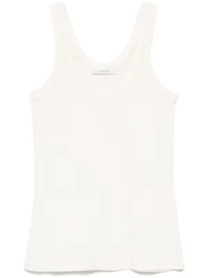 FRAME Ribbed Tank Top | White | FARFETCH RO