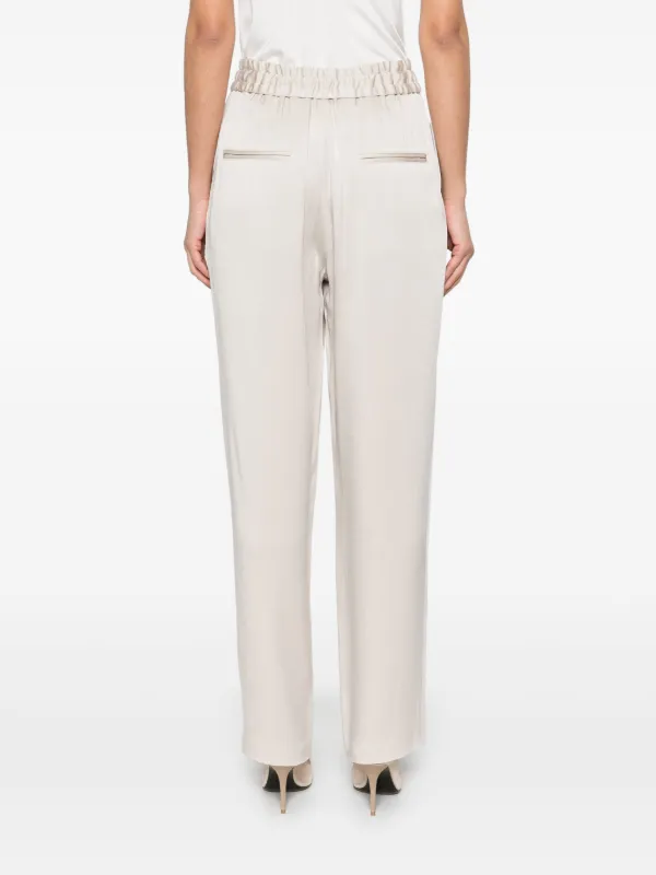 パンツ Isabel Marant SS25 KENDRY PANT (PA0522FAC1J04I 01BK) ISABEL MARANT Kendry Trousers | Neutrals | FARFETCH