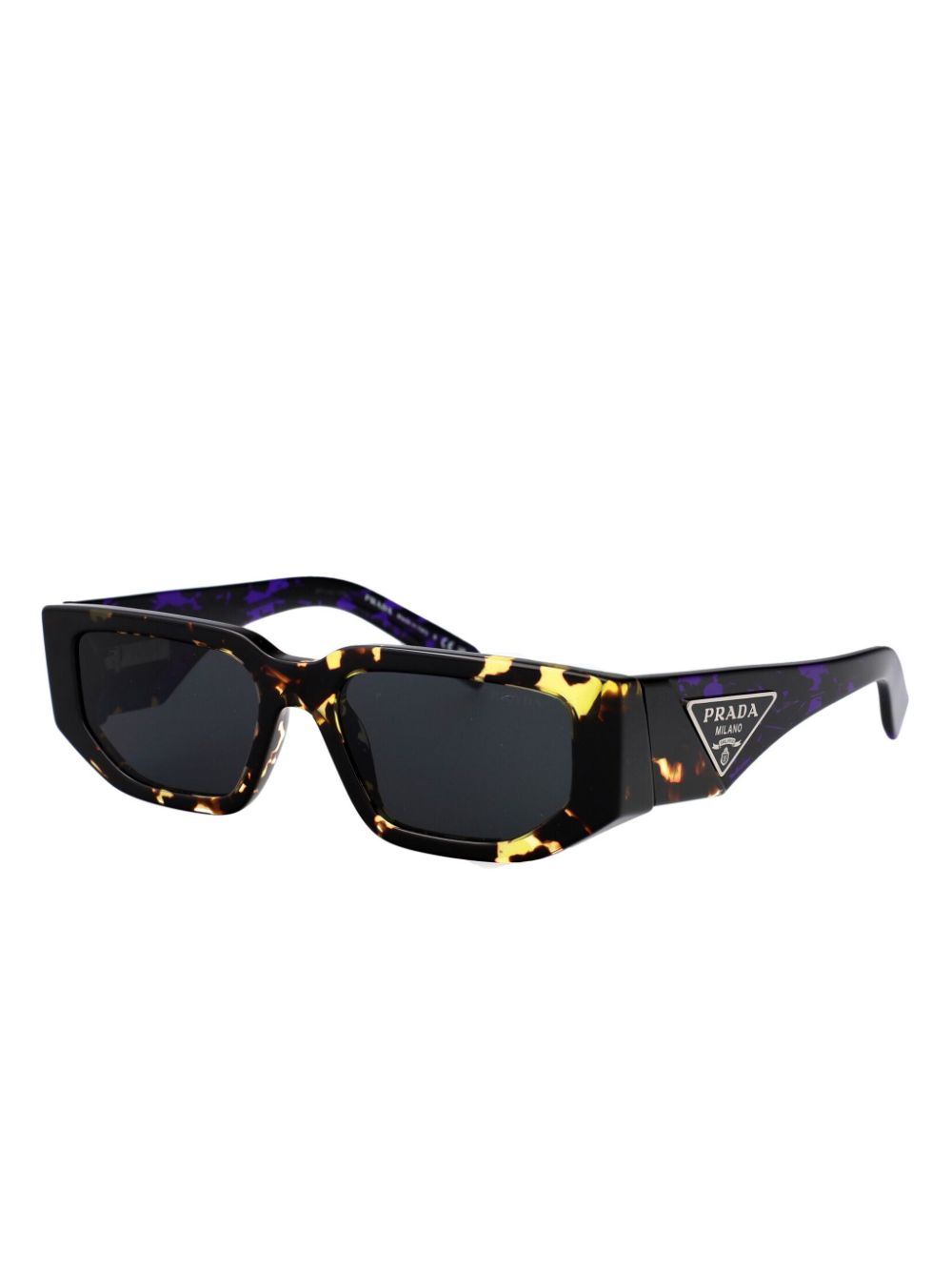 Prada Eyewear triangle-logo sunglasses - Zwart