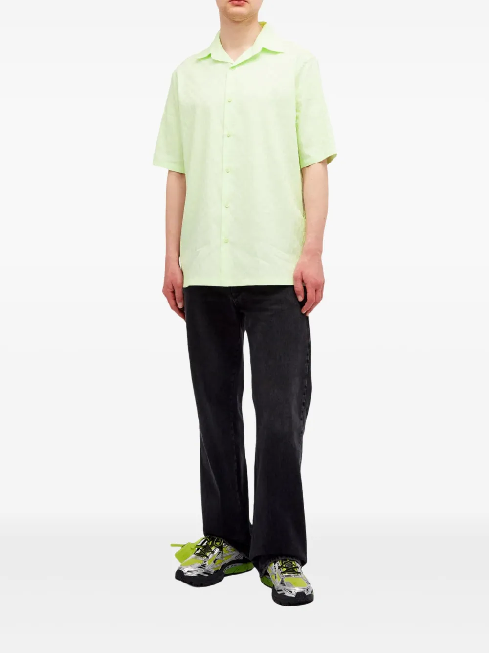 Off-White jacquard shirt - Groen