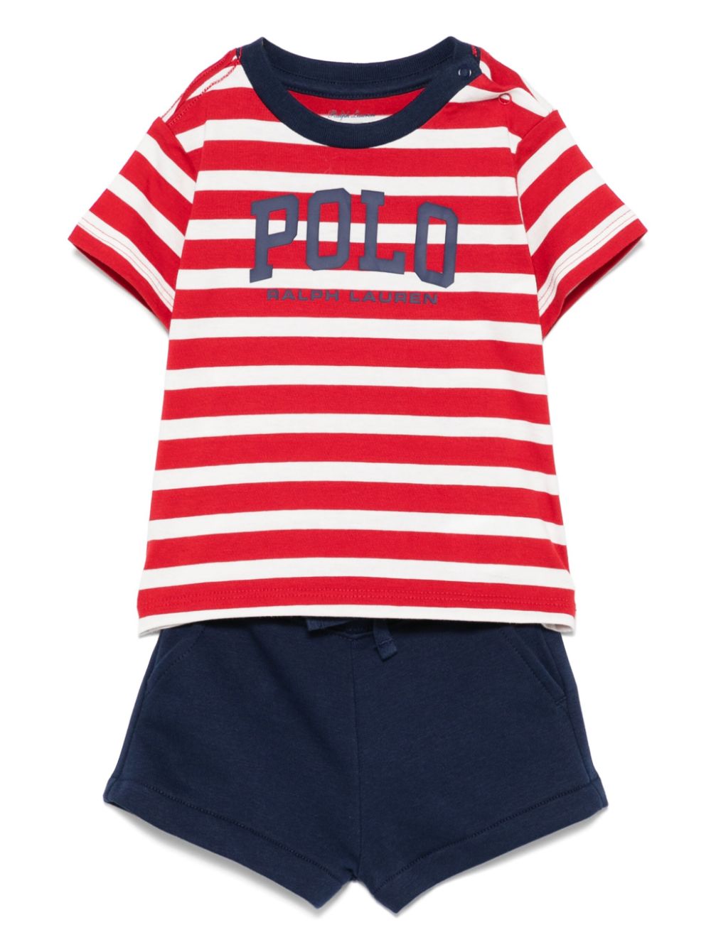 POLO RALPH LAUREN KIDS logo-print short set Rood