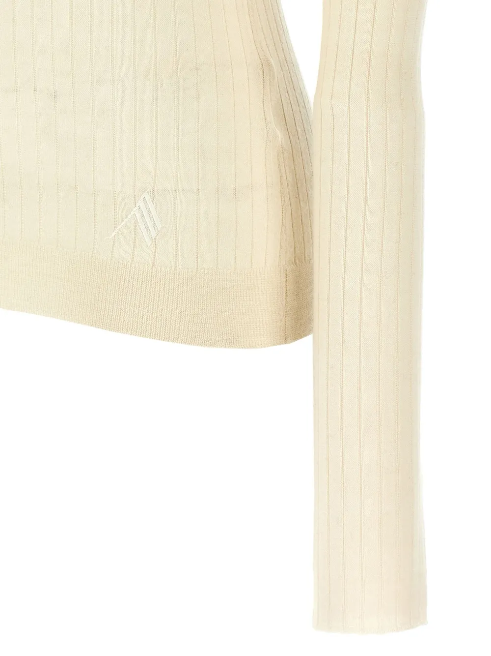 The Attico Geribbelde sweater Wit