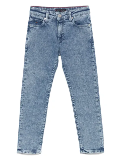 Tommy Hilfiger Junior Calça jeans com logo bordado