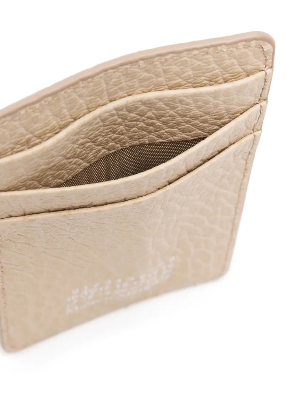 Maison Margiela Four pasjeshouder met gestikt logo Bruin