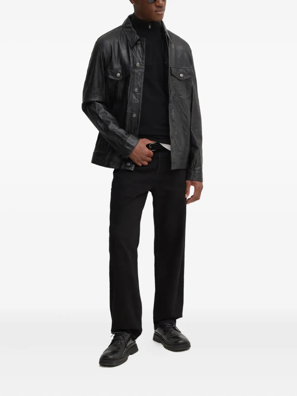 Zadig&Voltaire leather button-fastening jacket | Leather Jackets | Image 2