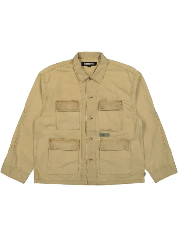 NEIGHBORHOOD Ripstop BDU Shirt Beige　XL ADS Mens Ripstop BDU Shirt Khaki, Summer Shirt, Heavy Duty Strong