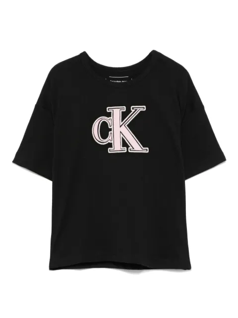 Calvin Klein Kids logo-embroidered T-shirt