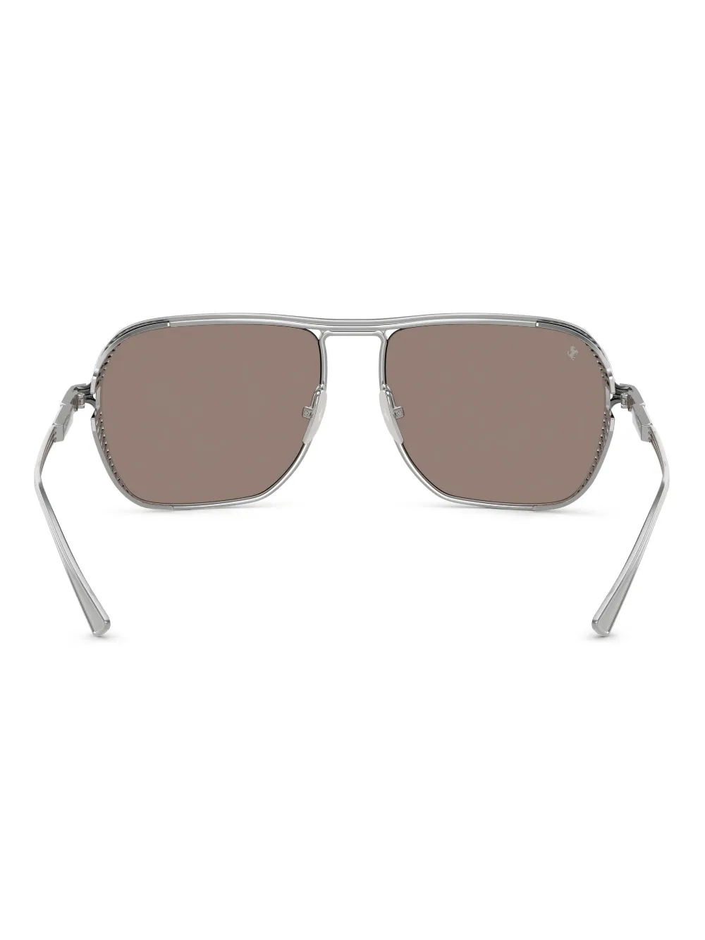 Ferrari Logo-engraved Sunglasses In Brown