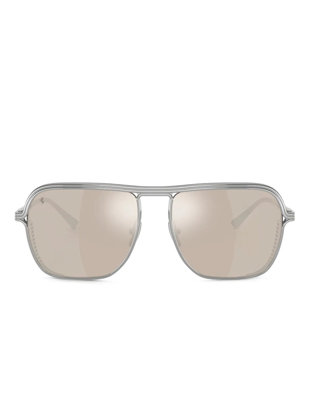 Ferrari Logo-engraved Sunglasses In Brown