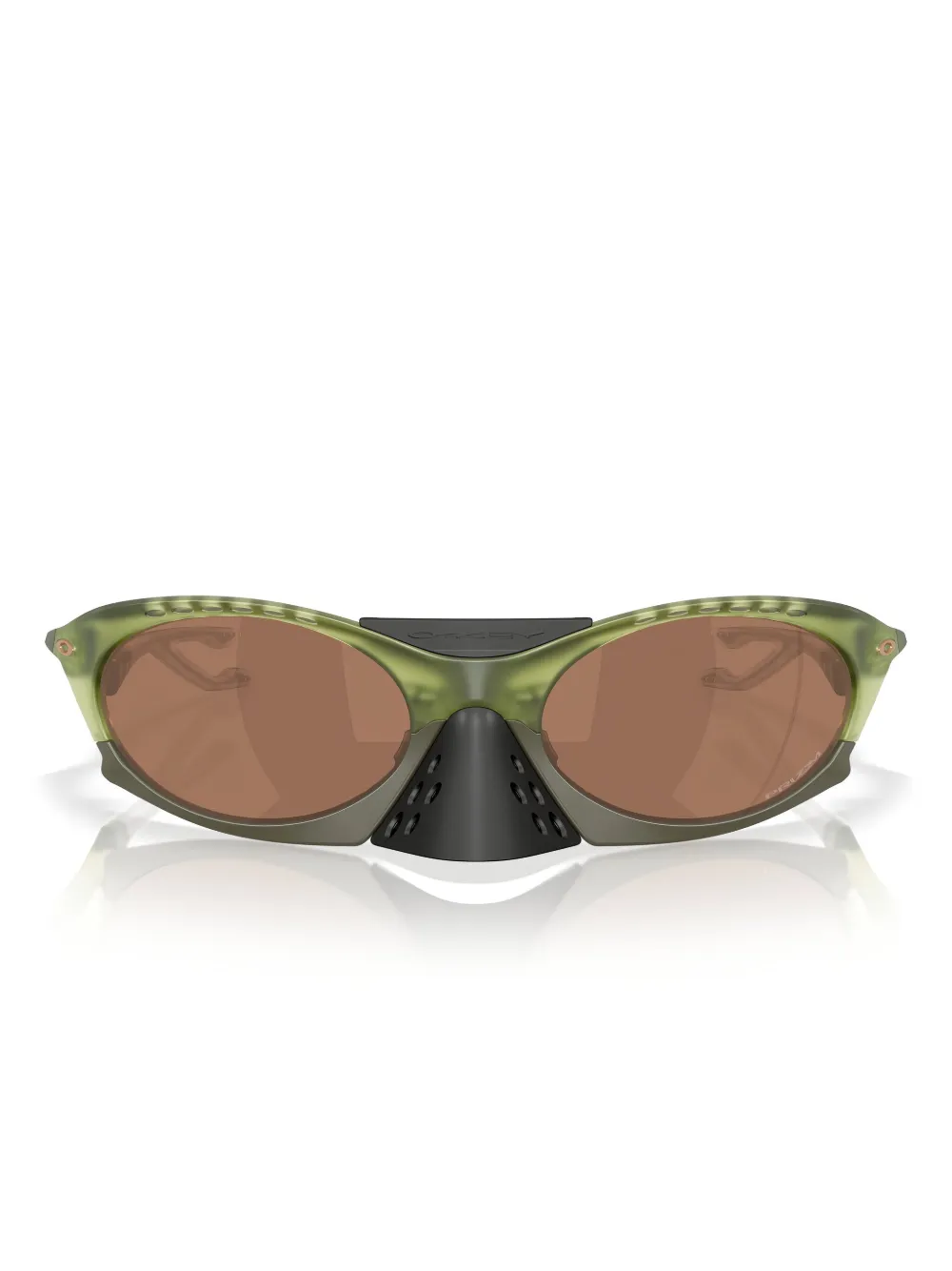 Shop Oakley Oval-frame Sunglasses In Grün