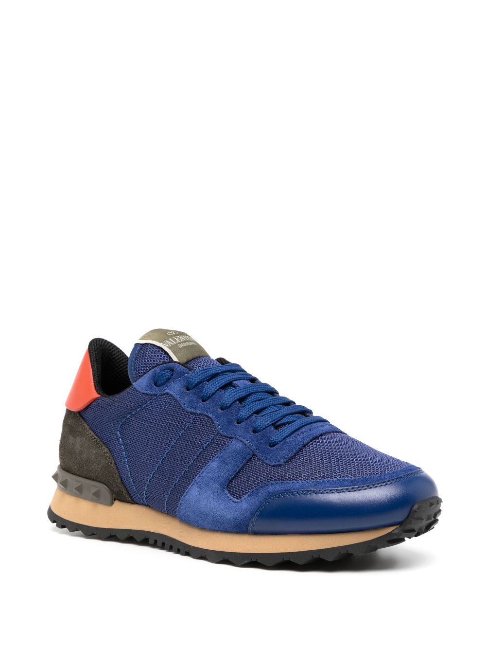 Valentino Garavani Sneakers met patchwork Blauw