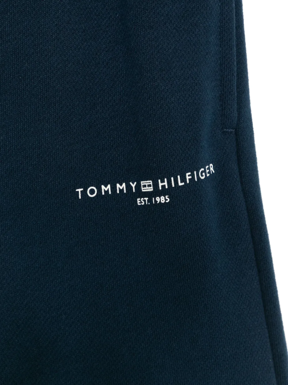 Shop Tommy Hilfiger Junior Logo-print Shorts In Blue
