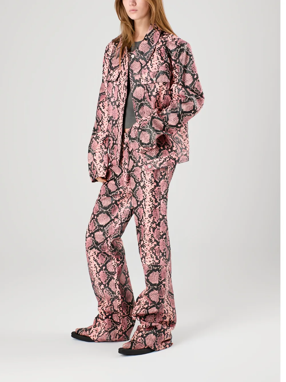 Camperlab Leather Jacket In Pink