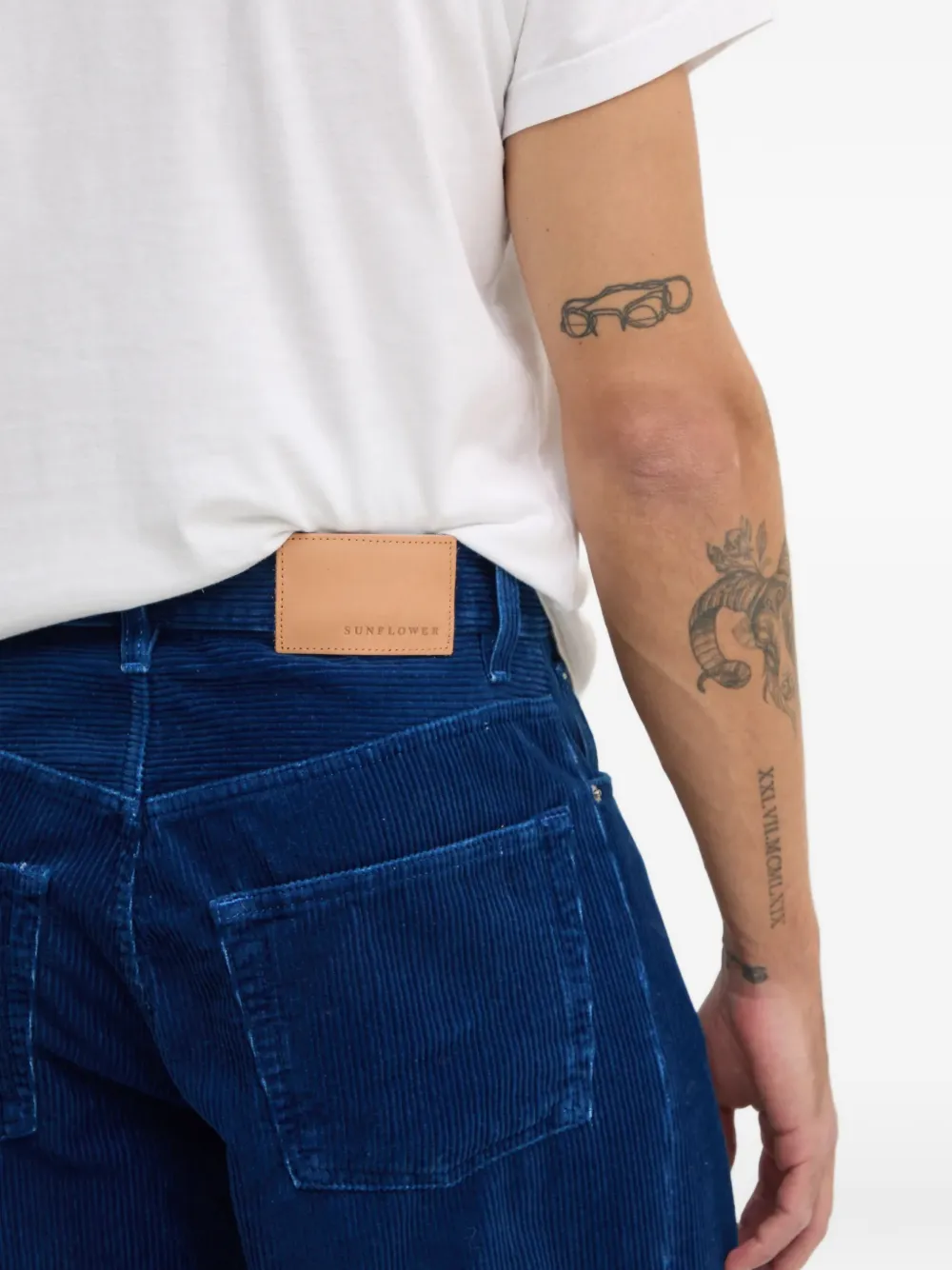 Sunflower Broek met ribfluwelen textuur Blauw