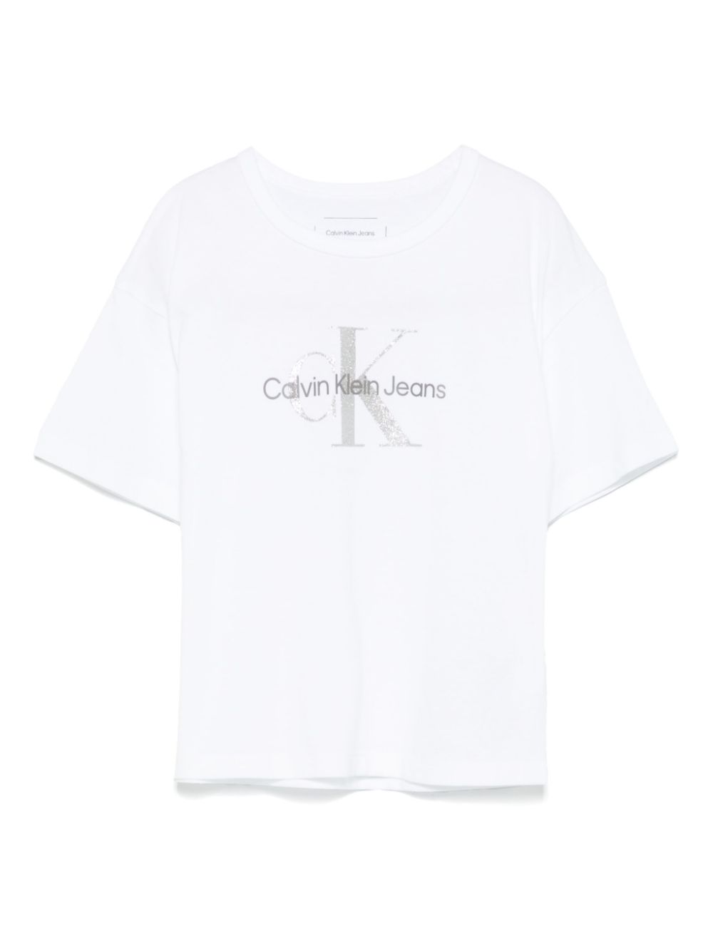 Calvin Klein Kids rubberised-logo T-shirt - White