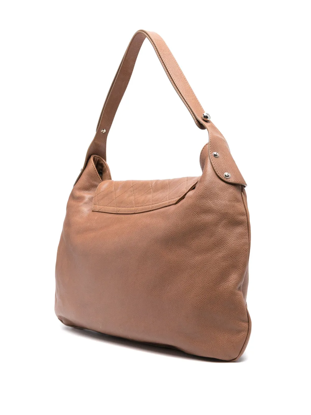 Pre-owned Chanel 2008-2009 Leather Tote Bag In Brown